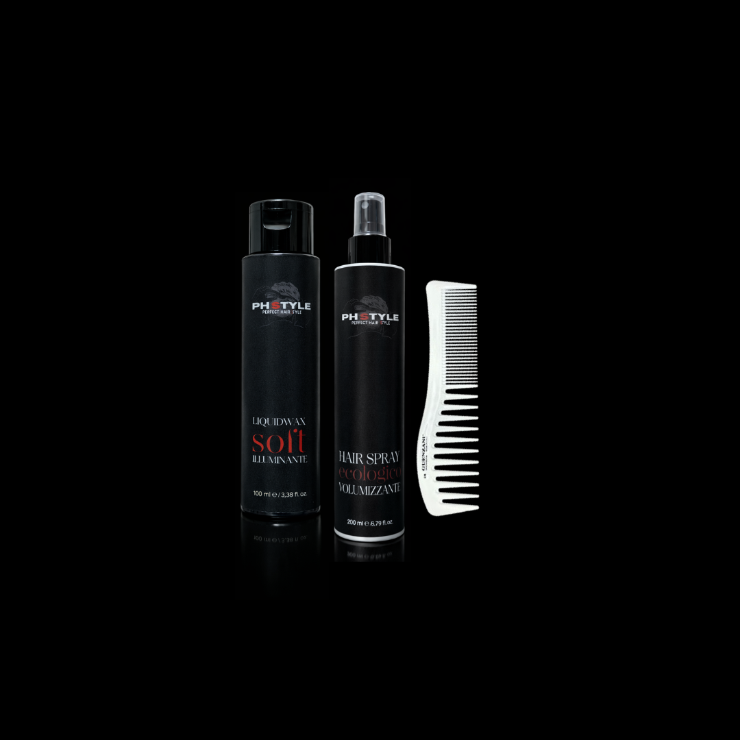 Bundle: Cera liquida + Hair Spray Ecologic Volumizing + Pettine Guenzani